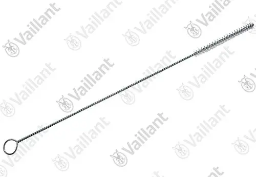 Vaillant-Reinigungsbürste mit einem langen, spiralförmigen Stiel und einer Bürstenkopfstruktur zur effektiven Reinigung von schwer zugänglichen Stellen.
